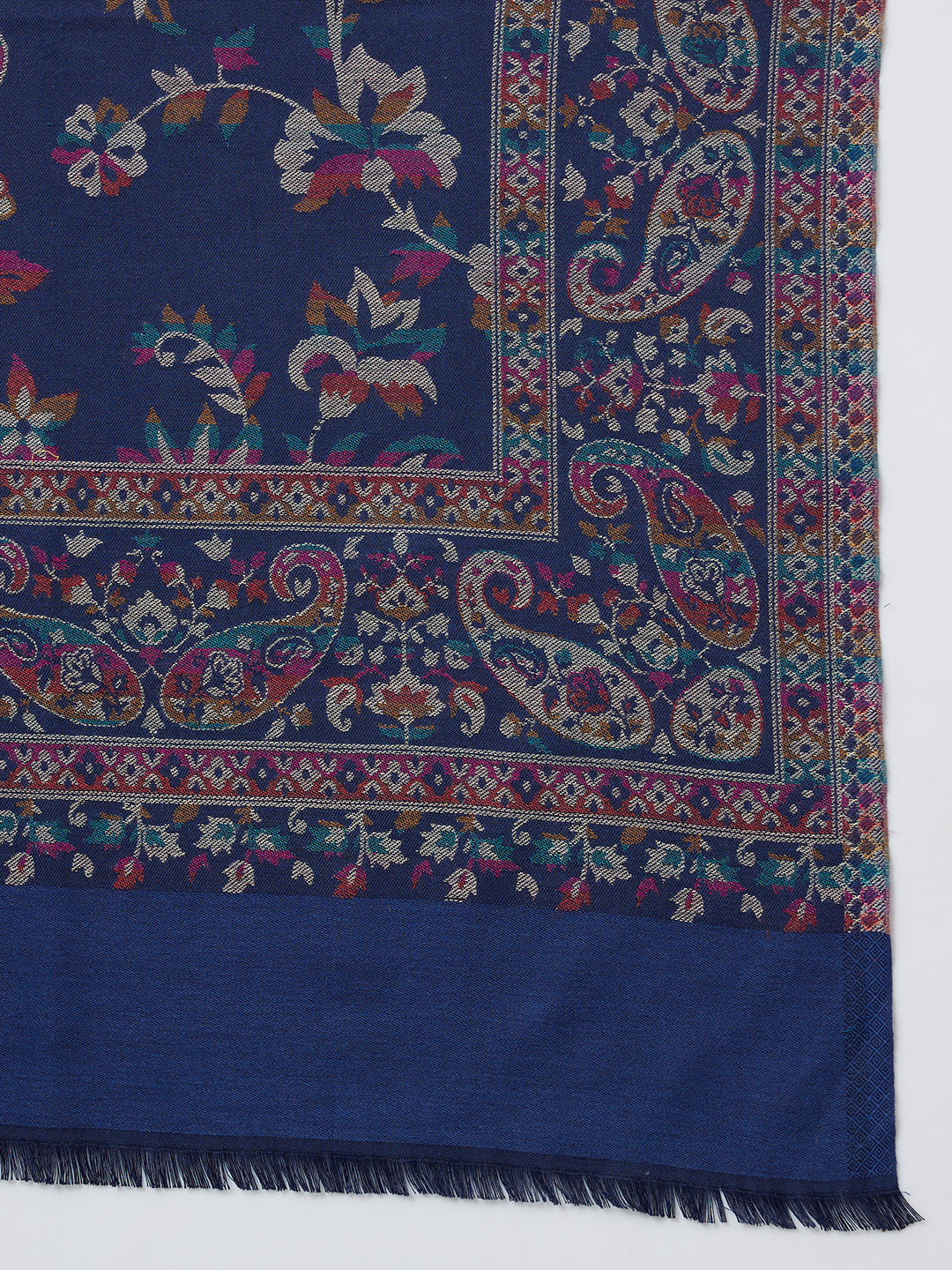 Woven Shawl for Women in Paisley Design | Blue