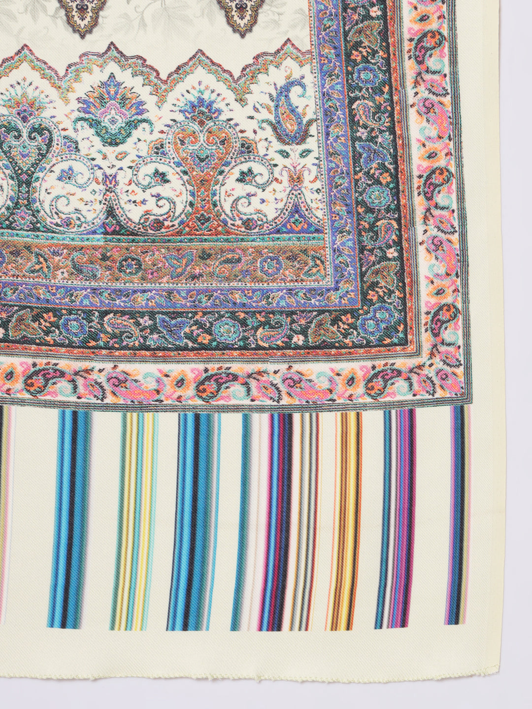 Unstitched Printed Design Kalamkari Handwork Dress Material | Pista