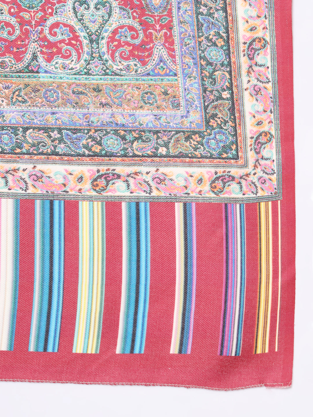 Unstitched Printed Design Kalamkari Handwork Dress Material | Pink