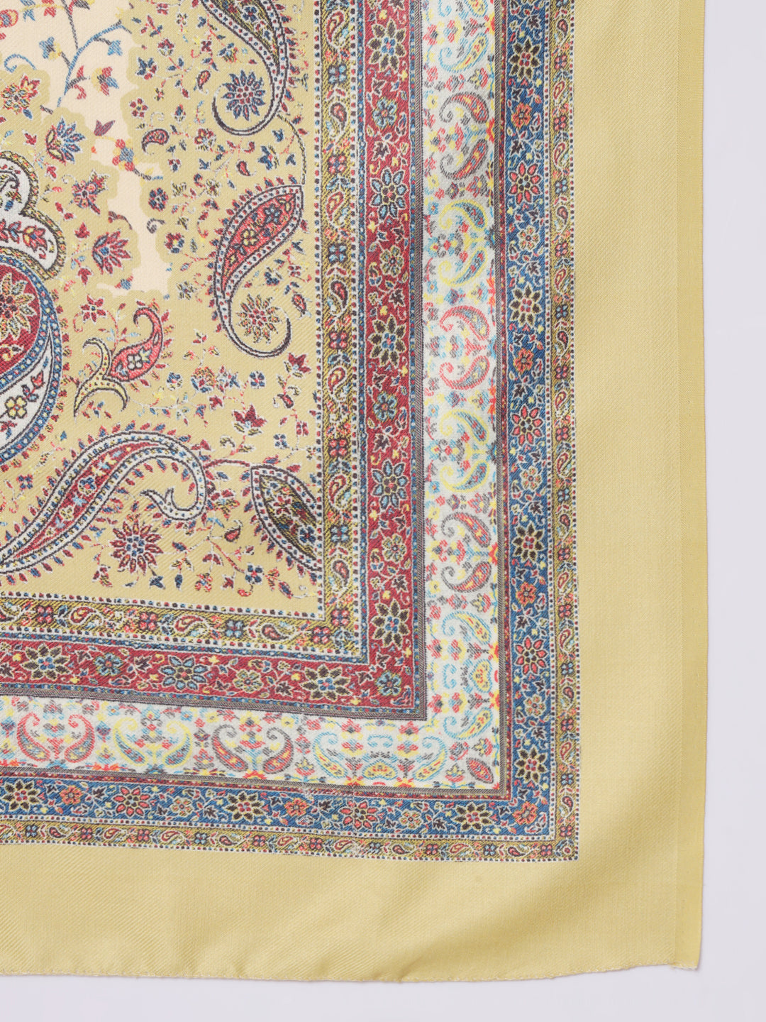 Unstitched Printed Design Kalamkari Handwork Dress Material | Pista