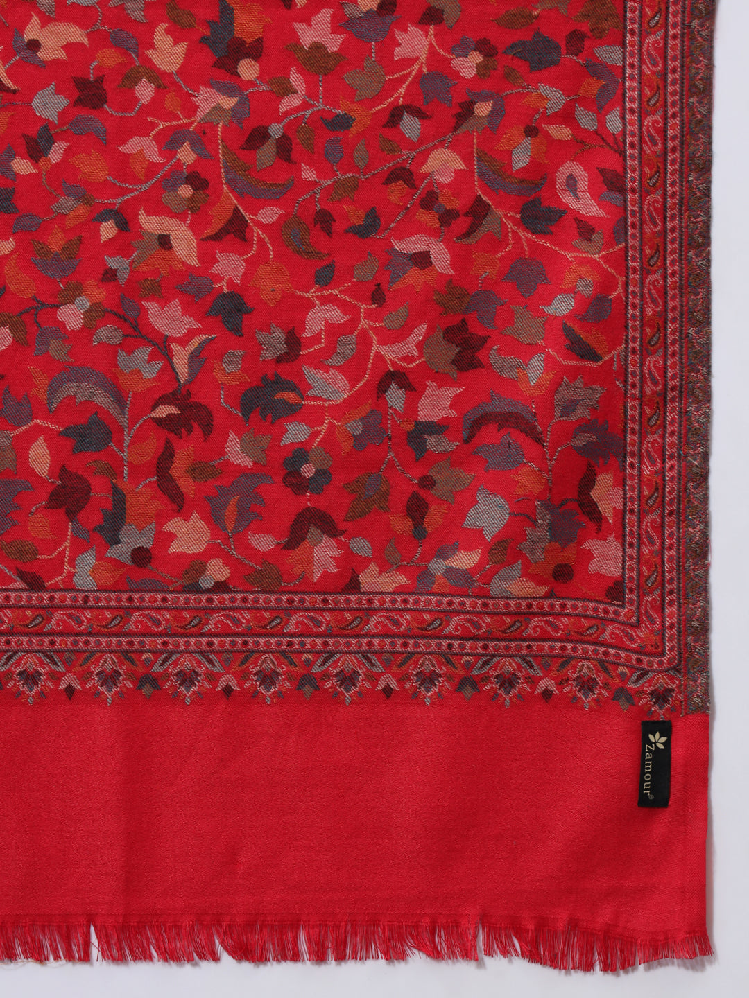 Kani Weave Woven Floral Shawl for Women in Paisley Jaal Patterns | Magenta