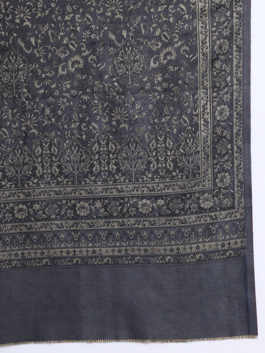 Unstitched Kani Woven Design Suit Dress Material | Navy