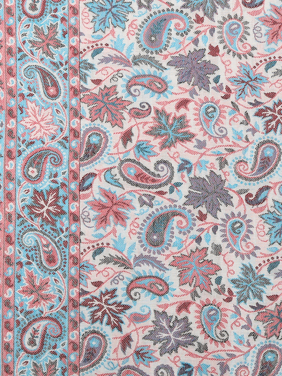 Men's Traditional Kani Weave Royal Shawl | White