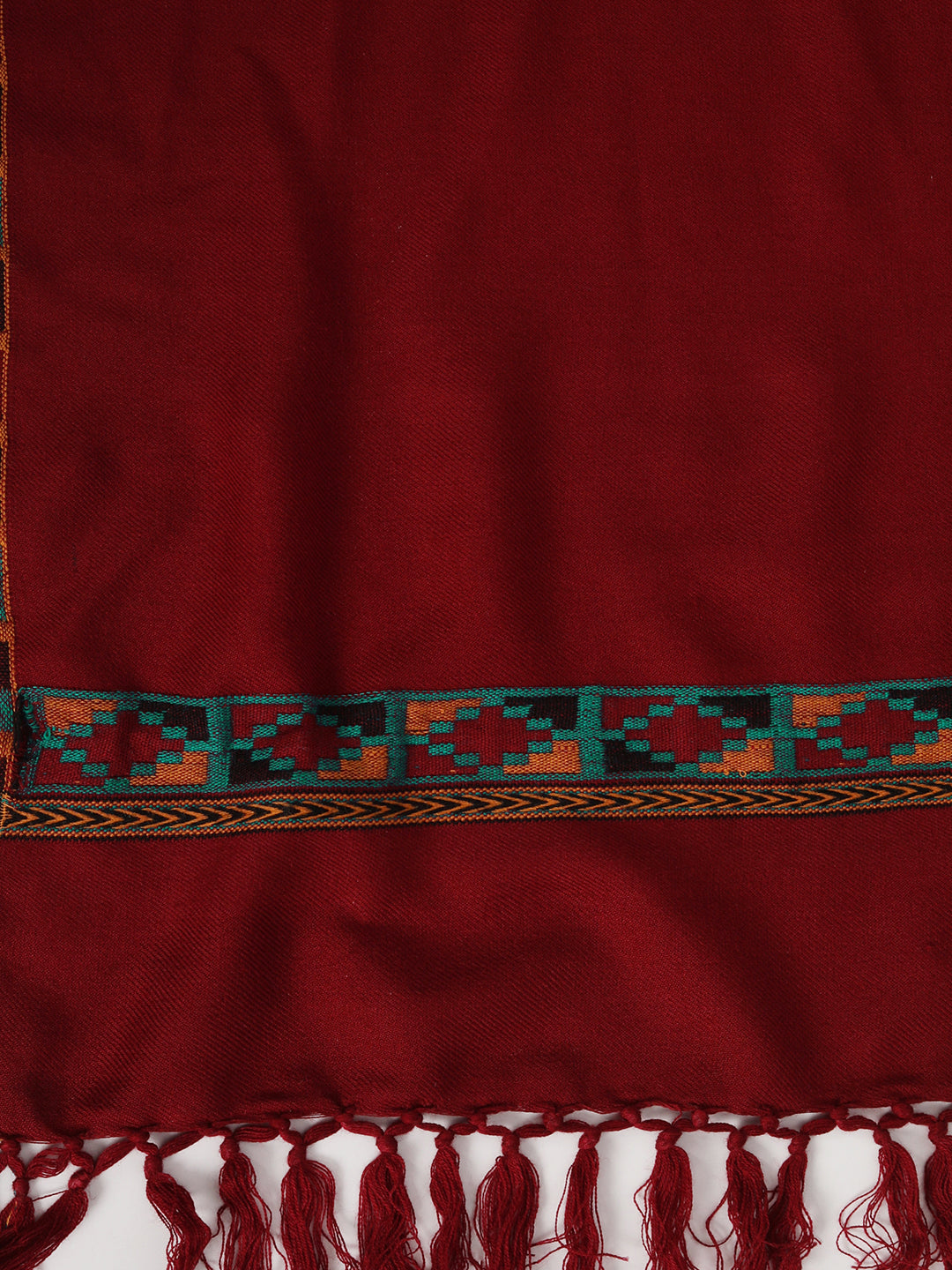 Men's Traditional Kullu Woven Stole | Maroon