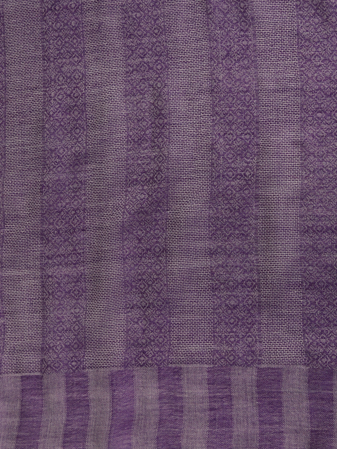 Pure Fine Wool Woolen Stole for Women in Striped Weaving | Purple