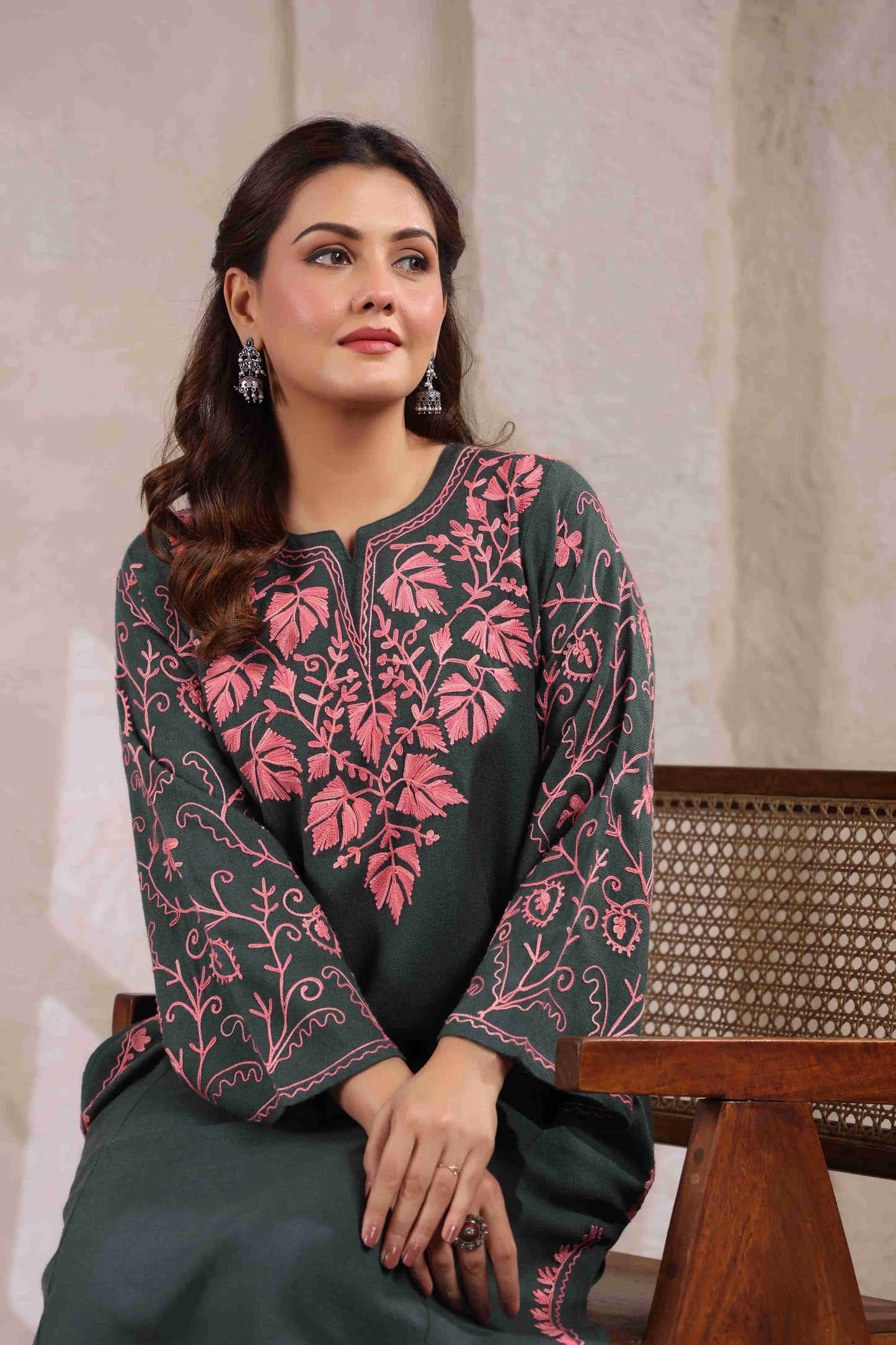 Chinar Embroidery Kashmiri Pheran | Grey