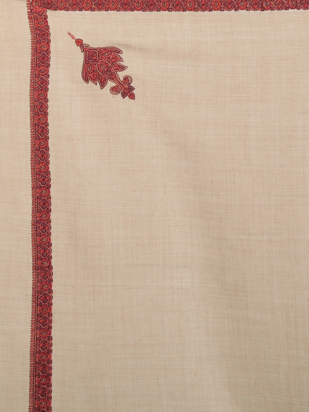 Men's Traditional Wool Lohi with Fine Embroidery | Brown
