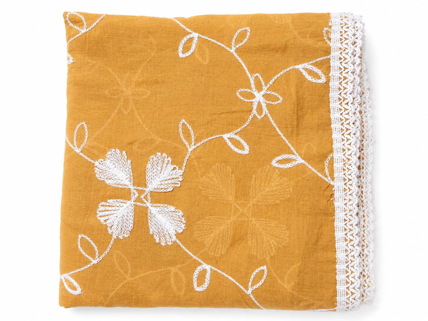 Pure Cotton Self Embroidery Dupatta for Men | Sand Beige - view 6