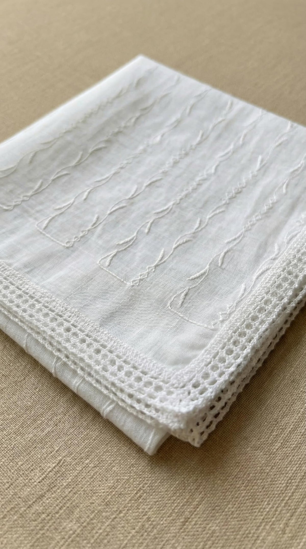 Pure Cotton Self Embroidery Vine Dupatta for Women | White - view 5