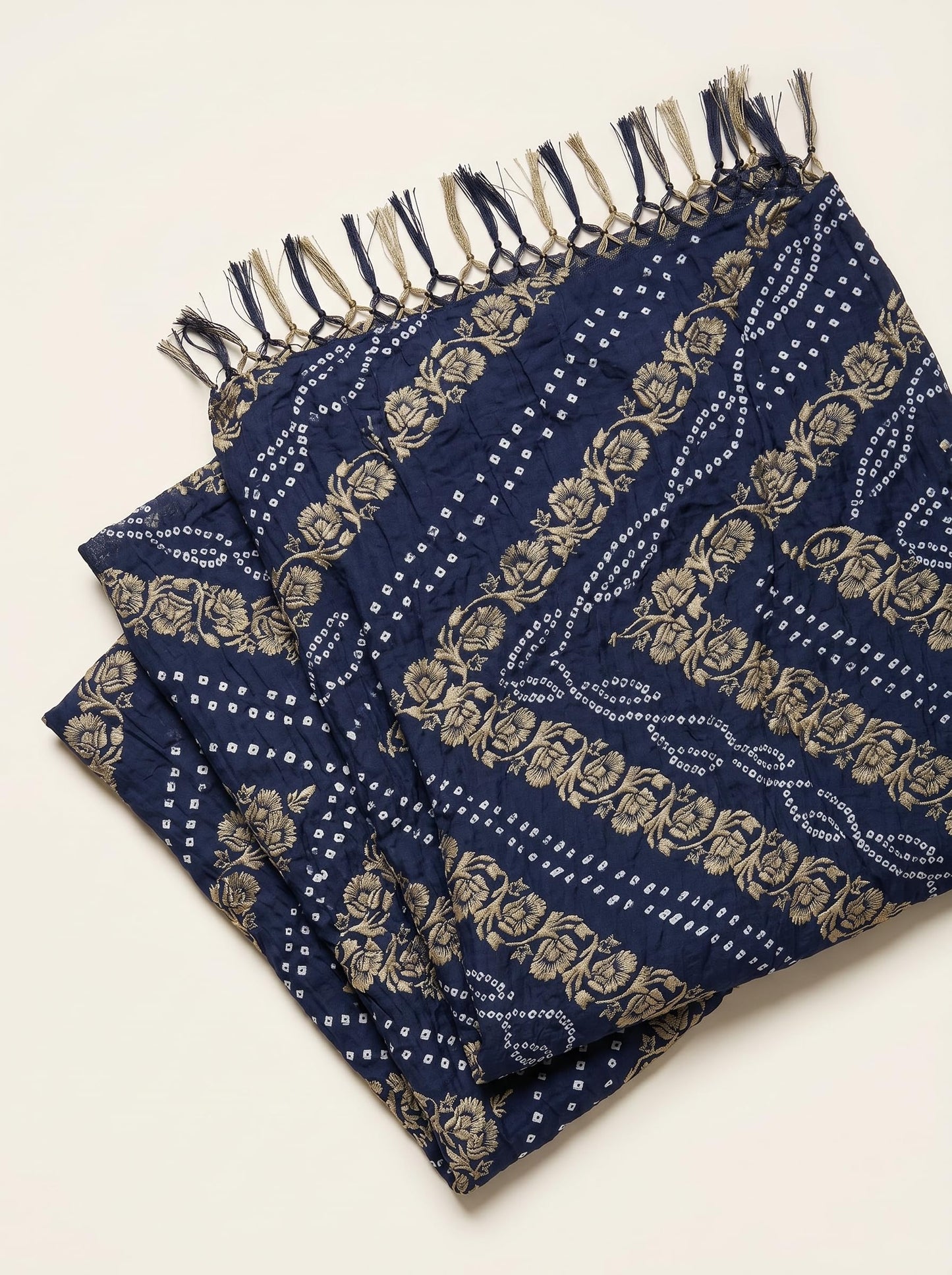 Chinnon Bandhani Dupatta for Women | Blue - view 6