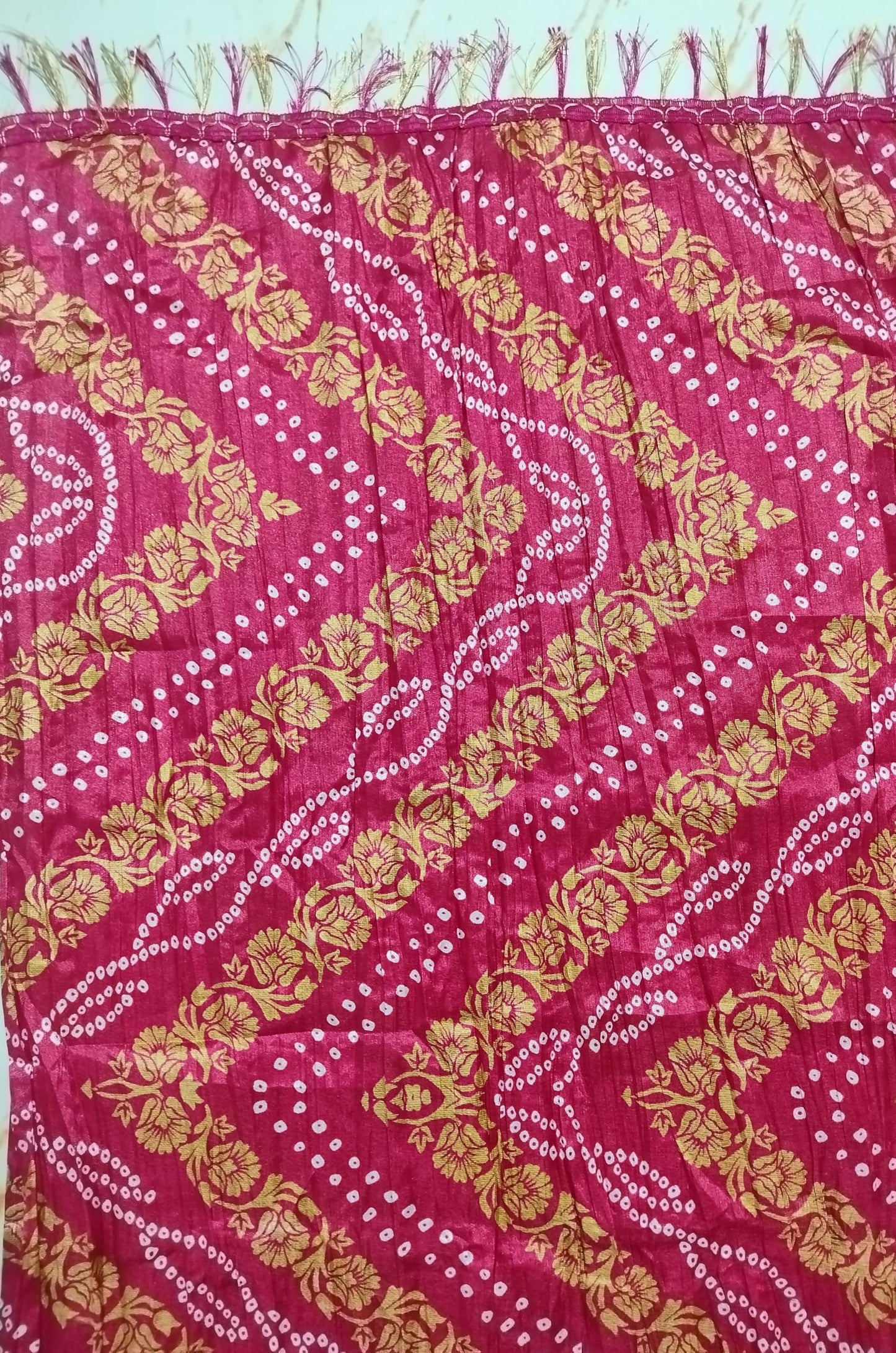 Chinnon Bandhani Dupatta for Women | Pink - view 5