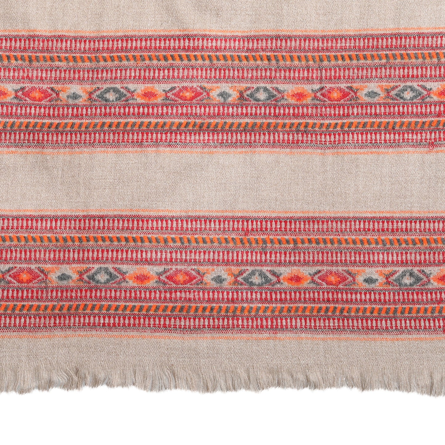 Kullu Stripes Himalayan Shawl | Grey