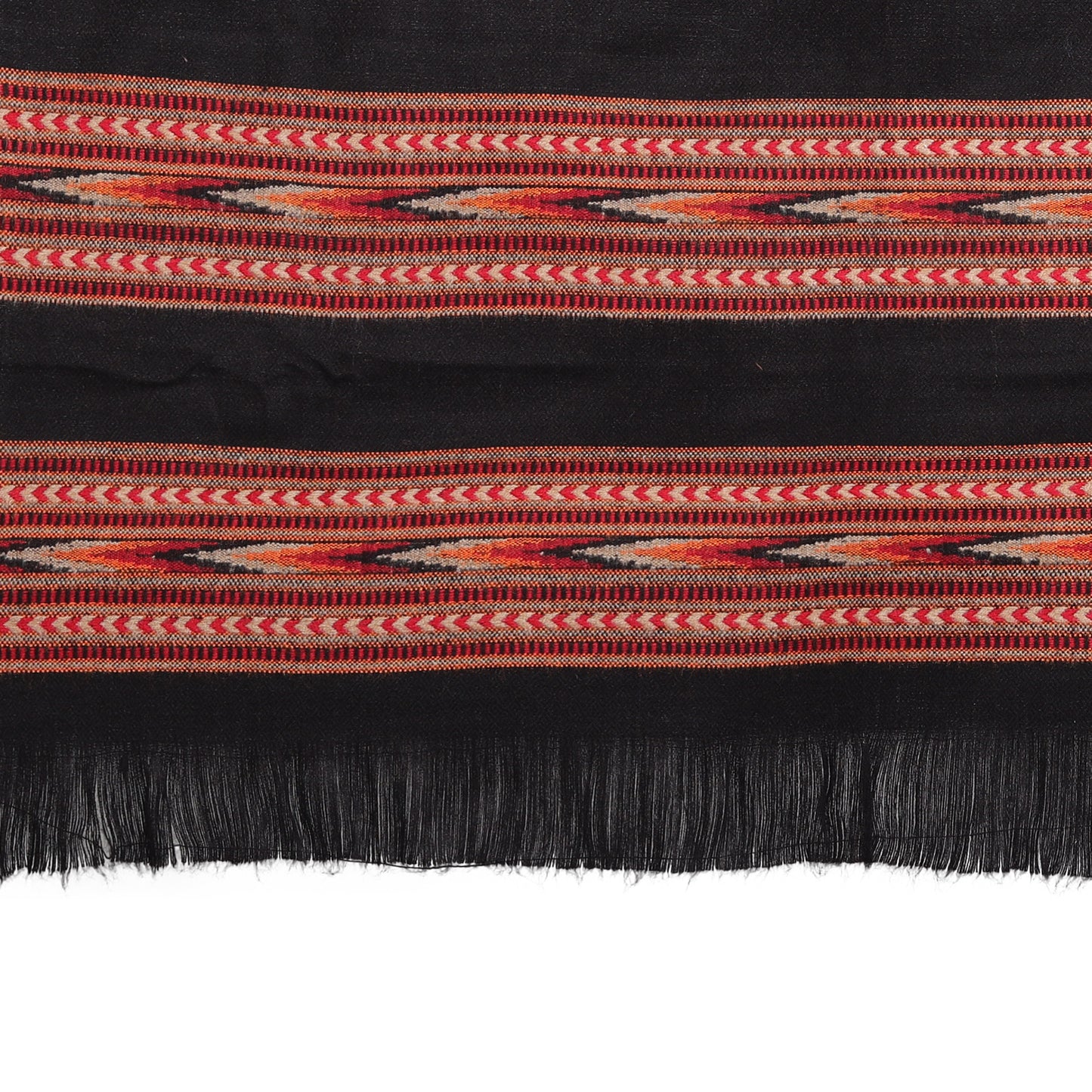 Kullu Stripes Himalayan Shawl | Black - Zamour