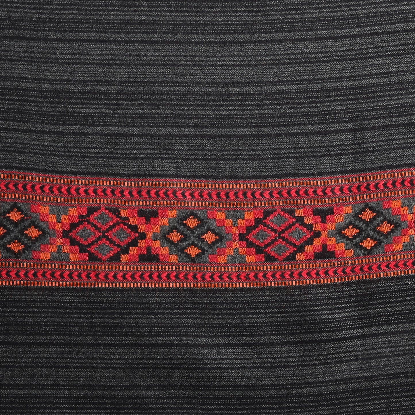Kullu Stripes Himalayan Shawl | Black - Zamour