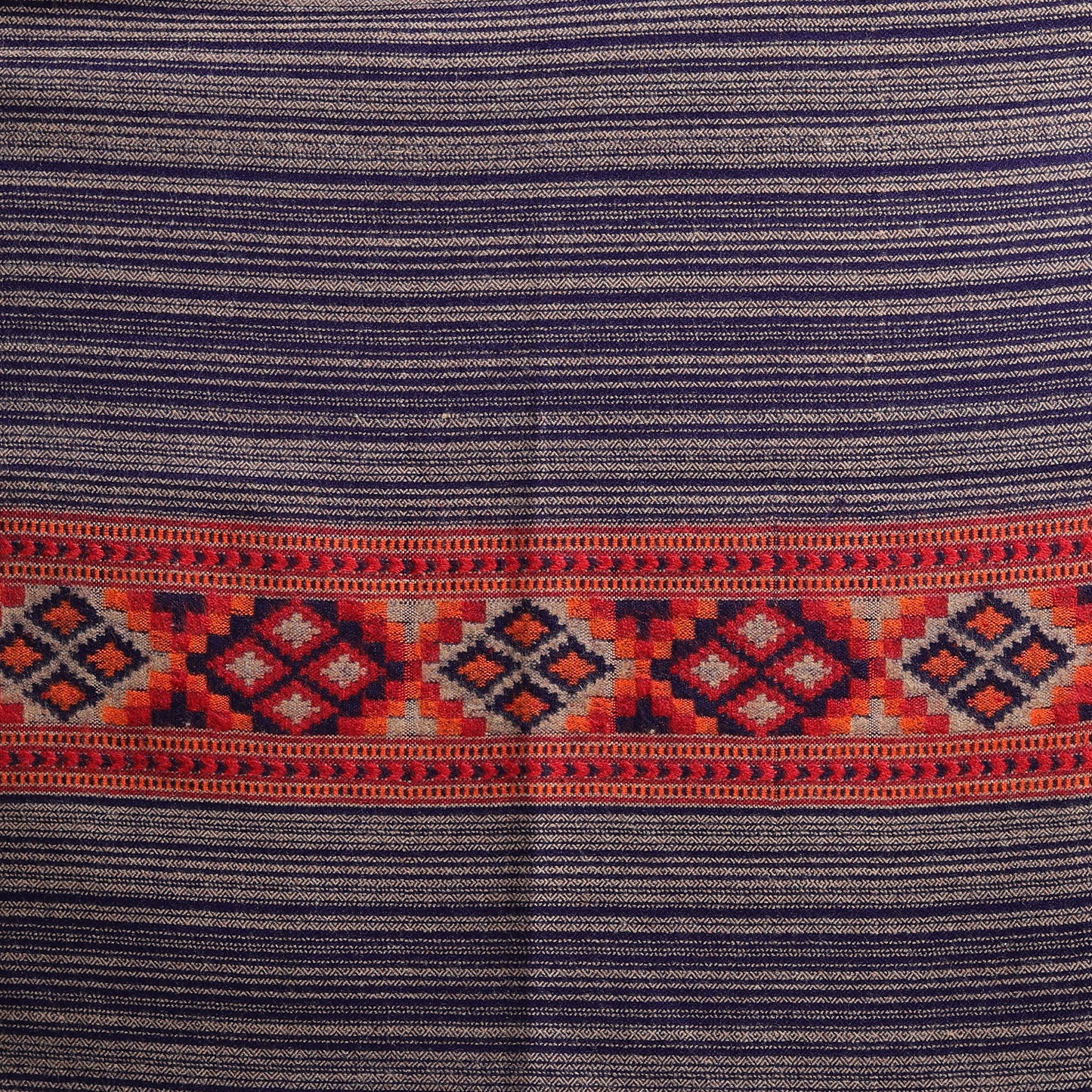Kullu Stripes Himalayan Shawl | Blue - Zamour