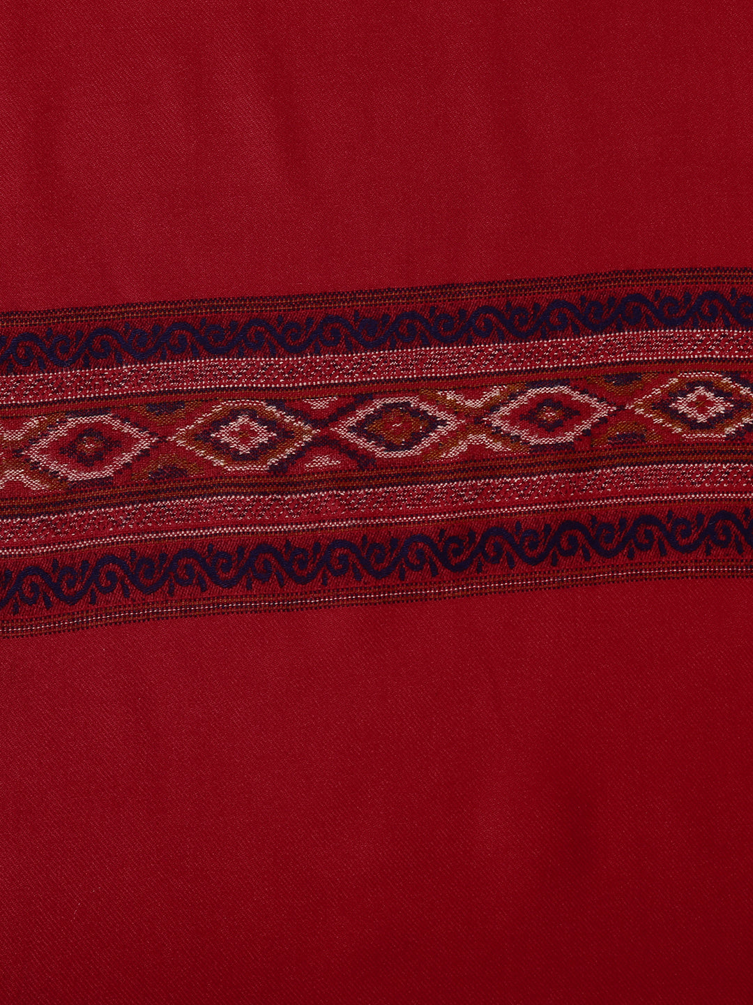 Kullu Stripes Himalayan Shawl | Maroon - Zamour