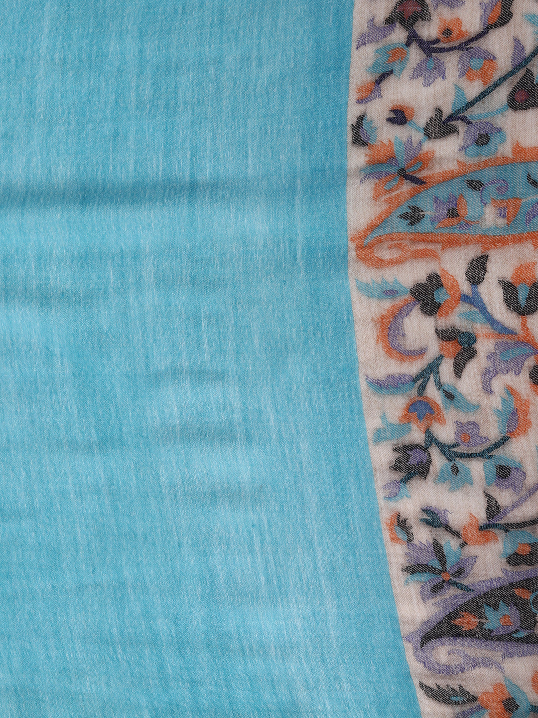 Ultra Soft Fine-Wool Kani Woven Stole | Cyan
