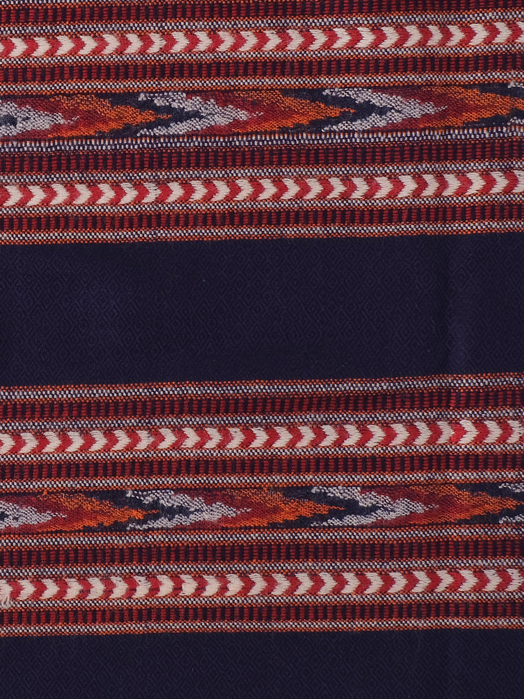 Men's Traditional Kullu Weave Himalayan Shawl | Blue - Zamour