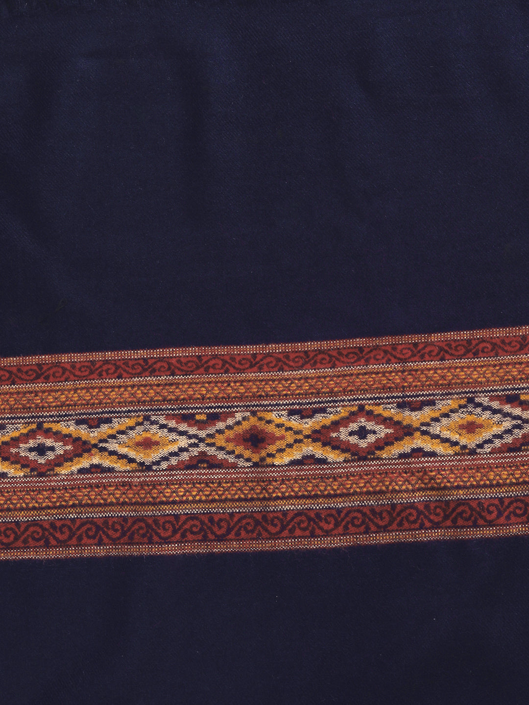 Men's Traditional Kullu Weave Himalayan Shawl | Blue - Zamour