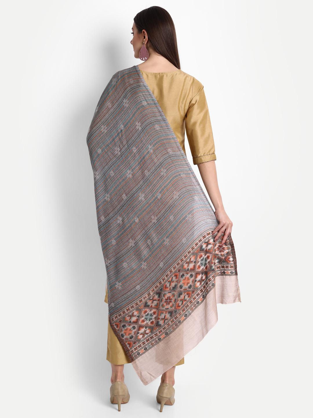 Ultra Soft Fine-Wool Kani Woven Stole | Multicolor - Zamour