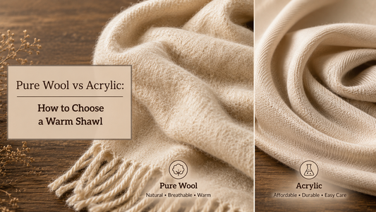 Pure Wool vs Acrylic: How to Choose a Warm Shawl