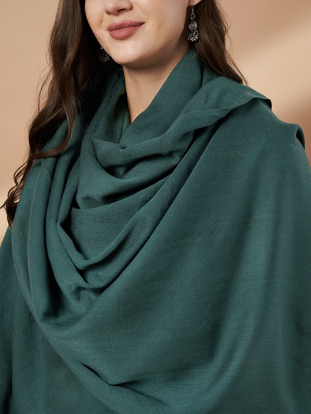 Plain Grey Woolen Stole for Women | Grey