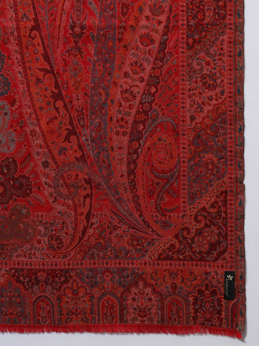 Kani Weave Woven Shawl for Women in Paisley Royal Equisite Patterns | Maroon