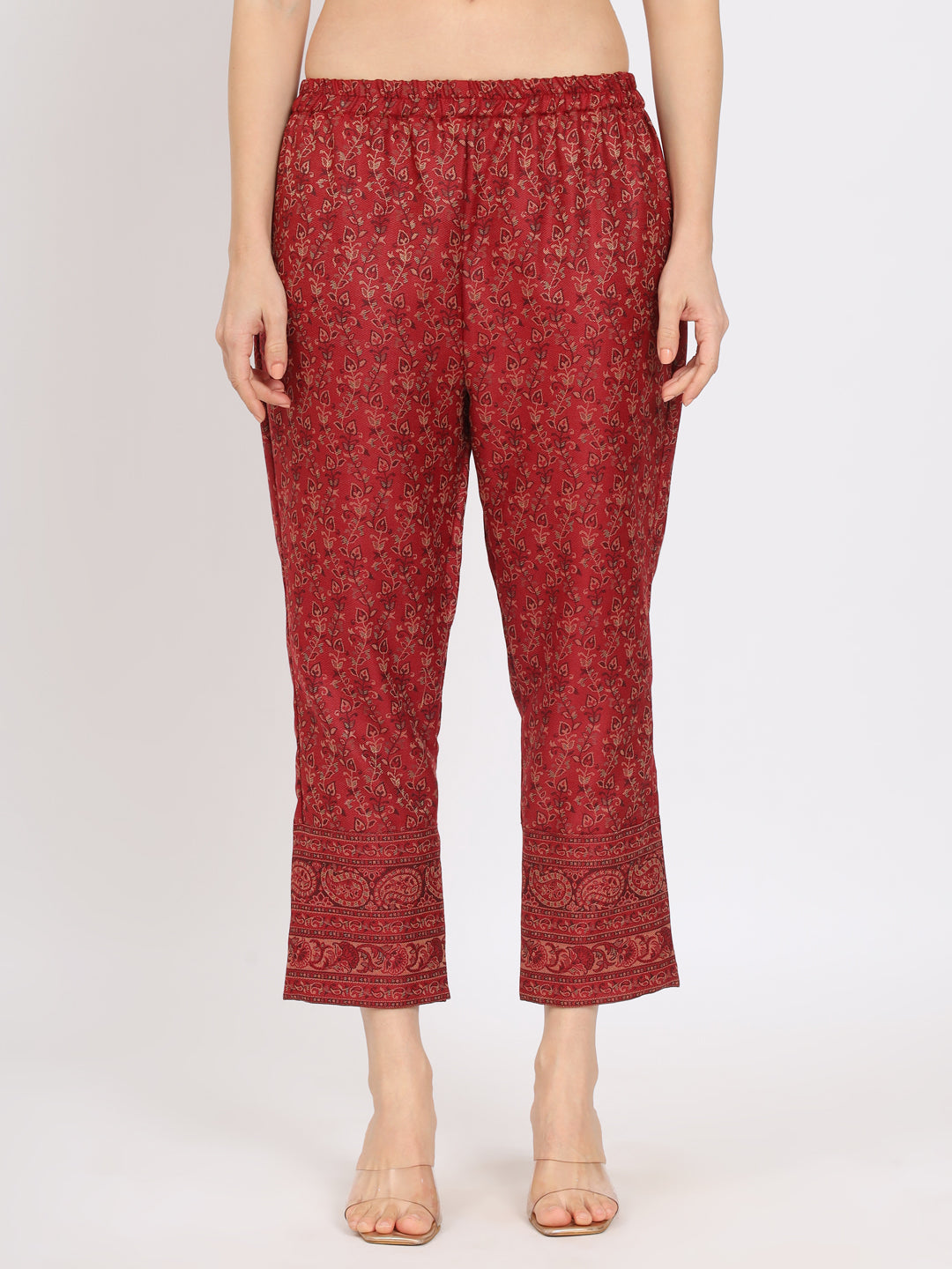 Unstitched Kani Woven Design Suit Dress Material | Maroon