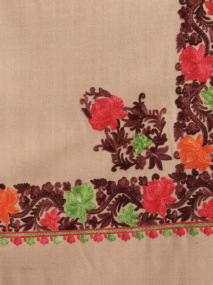Aari Embroidered Stole for Men | Brown - photo 5