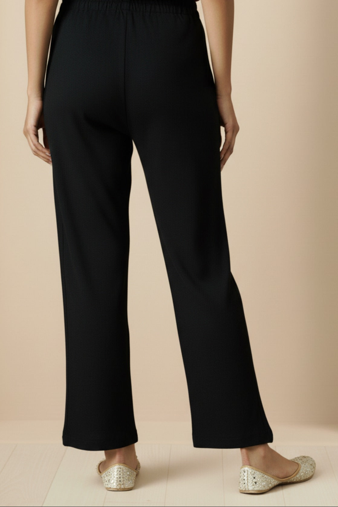 Three-Piece Woolen Knitted Coord Set | Black