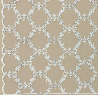 Net Dupatta for Men | White - view 5