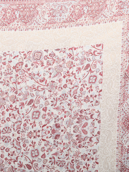 Kani Woven Shawl for Women in Zari Pattern | White