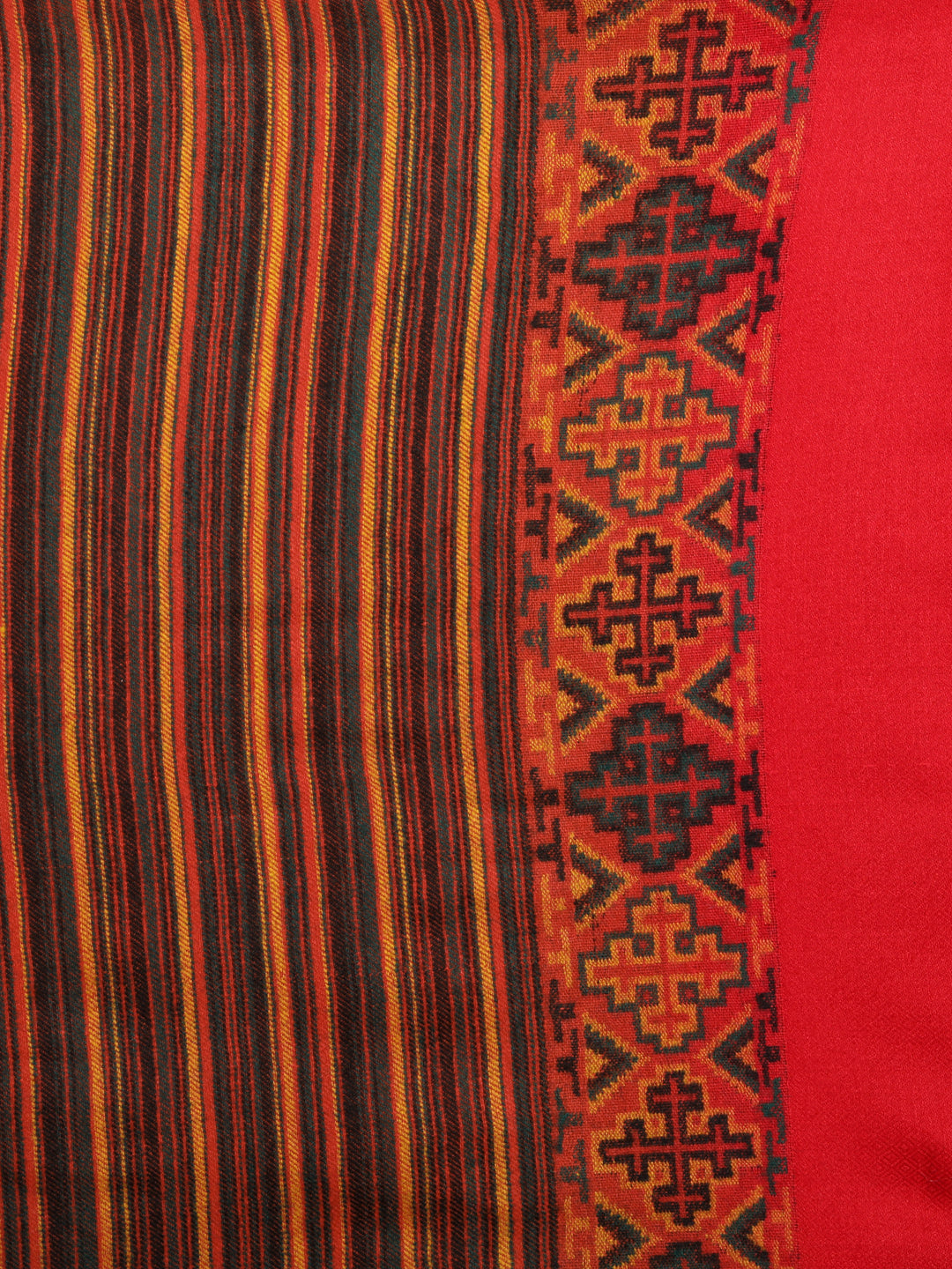Kullu Stripes Himalayan Shawl for Women | Maroon