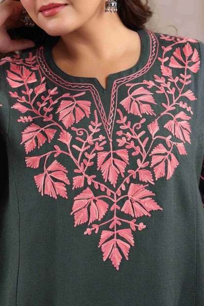 Chinar Embroidery Kashmiri Pheran | Grey