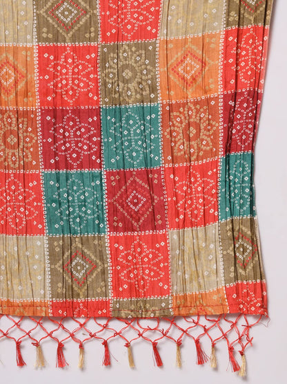 Chinnon Bandhani Dupatta for Men | Multicolor - view 4