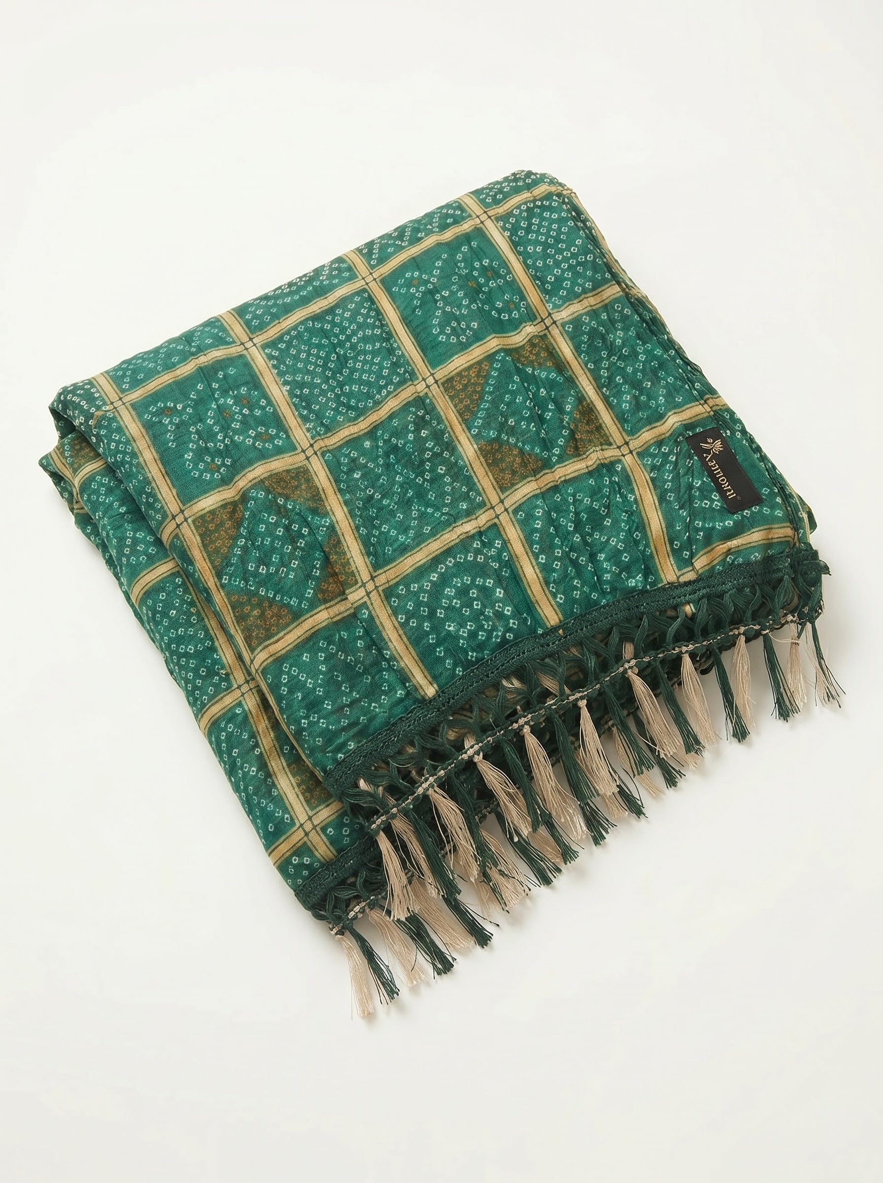 Chinnon Bandhani Dupatta for Men | Green - view 6