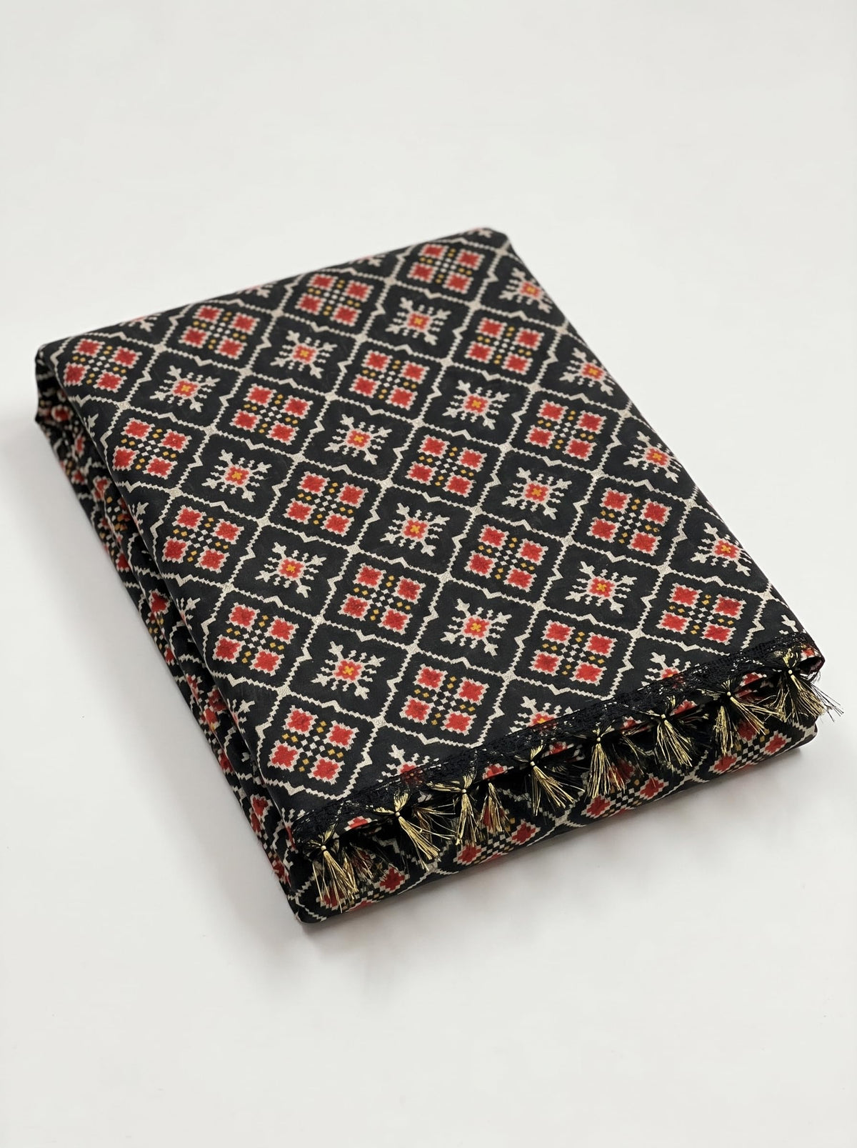 Chinnon Bandhani Dupatta for Women | Black - view 7