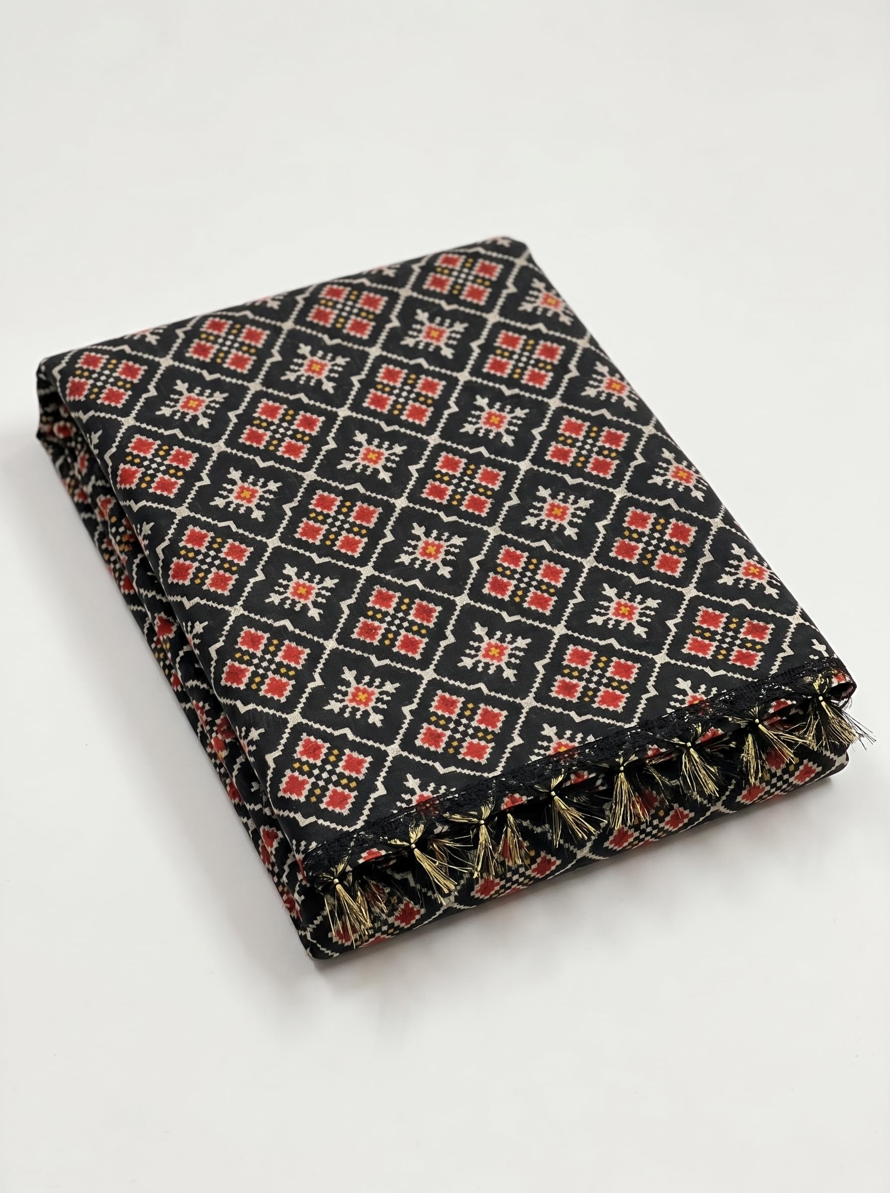 Chinnon Bandhani Dupatta for Women | Black - view 7