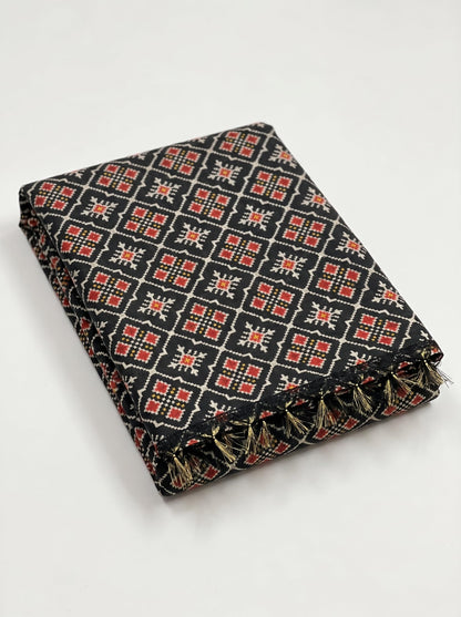 Chinnon Bandhani Dupatta for Women | Black - view 7