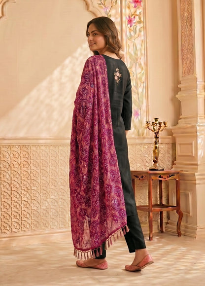 Chinnon Bandhani Dupatta for Women | Purple Pink - view 2