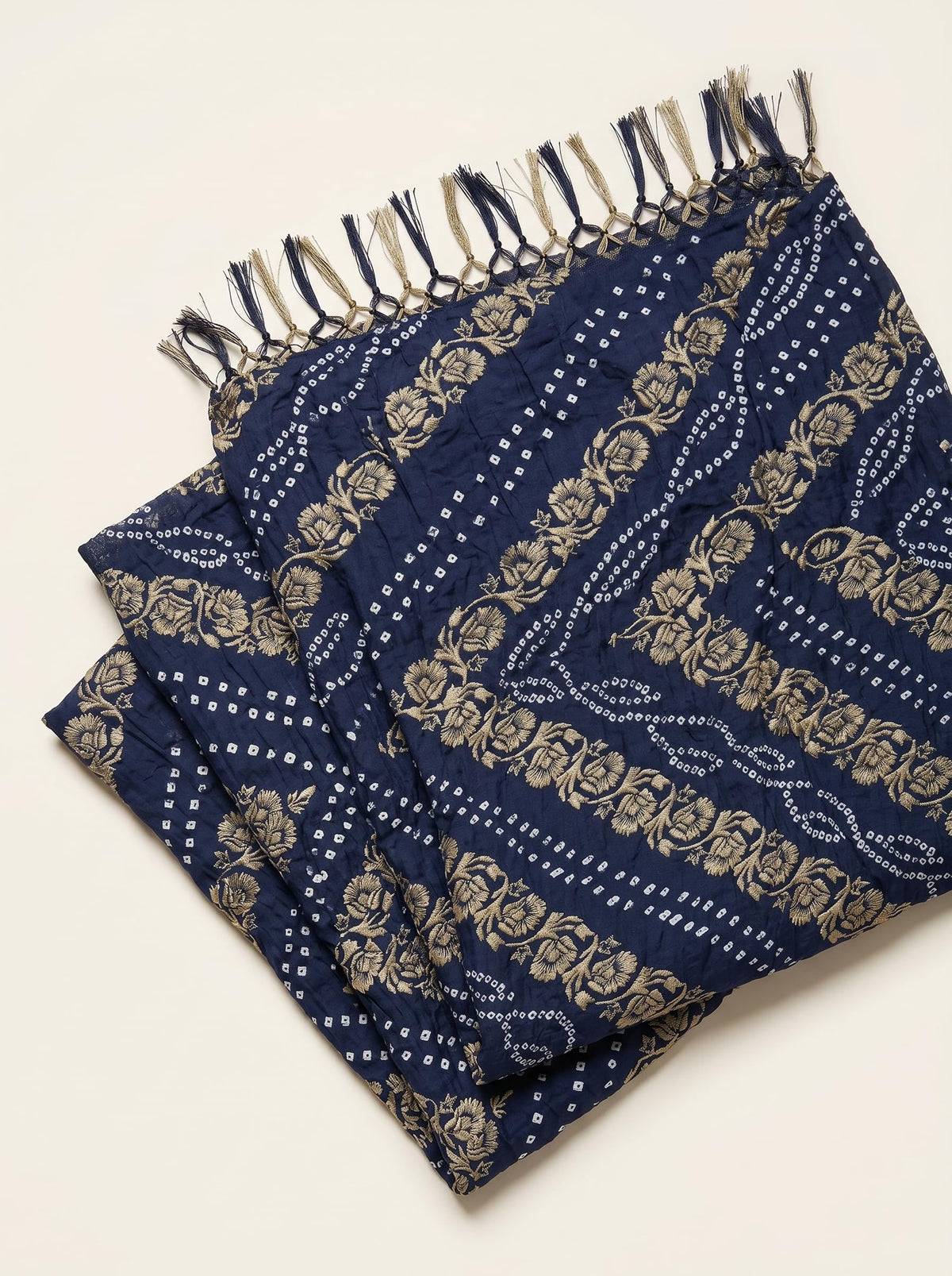 Chinnon Bandhani Dupatta for Women | Blue - view 6