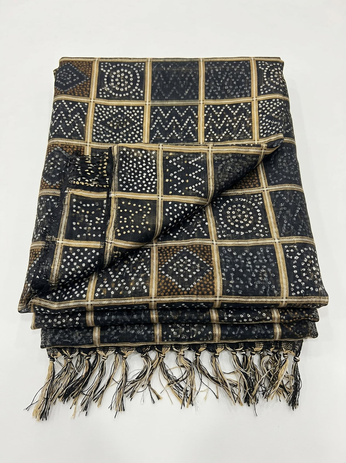 Chinnon Bandhani Dupatta for Women | Black - view 6