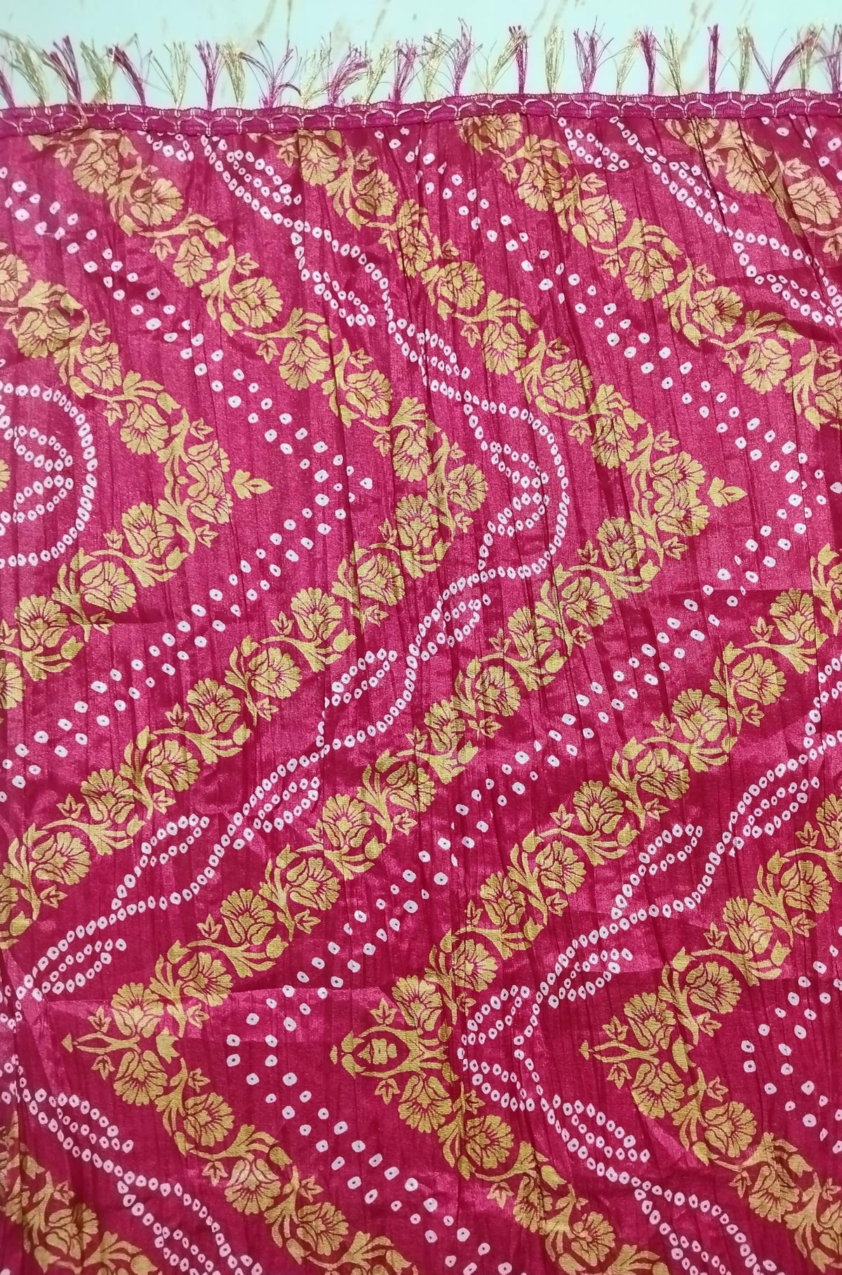 Chinnon Bandhani Dupatta for Men | Pink - view 5
