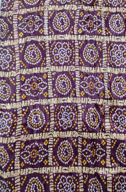 Chinnon Bandhani Dupatta for Men | Purple - view 5