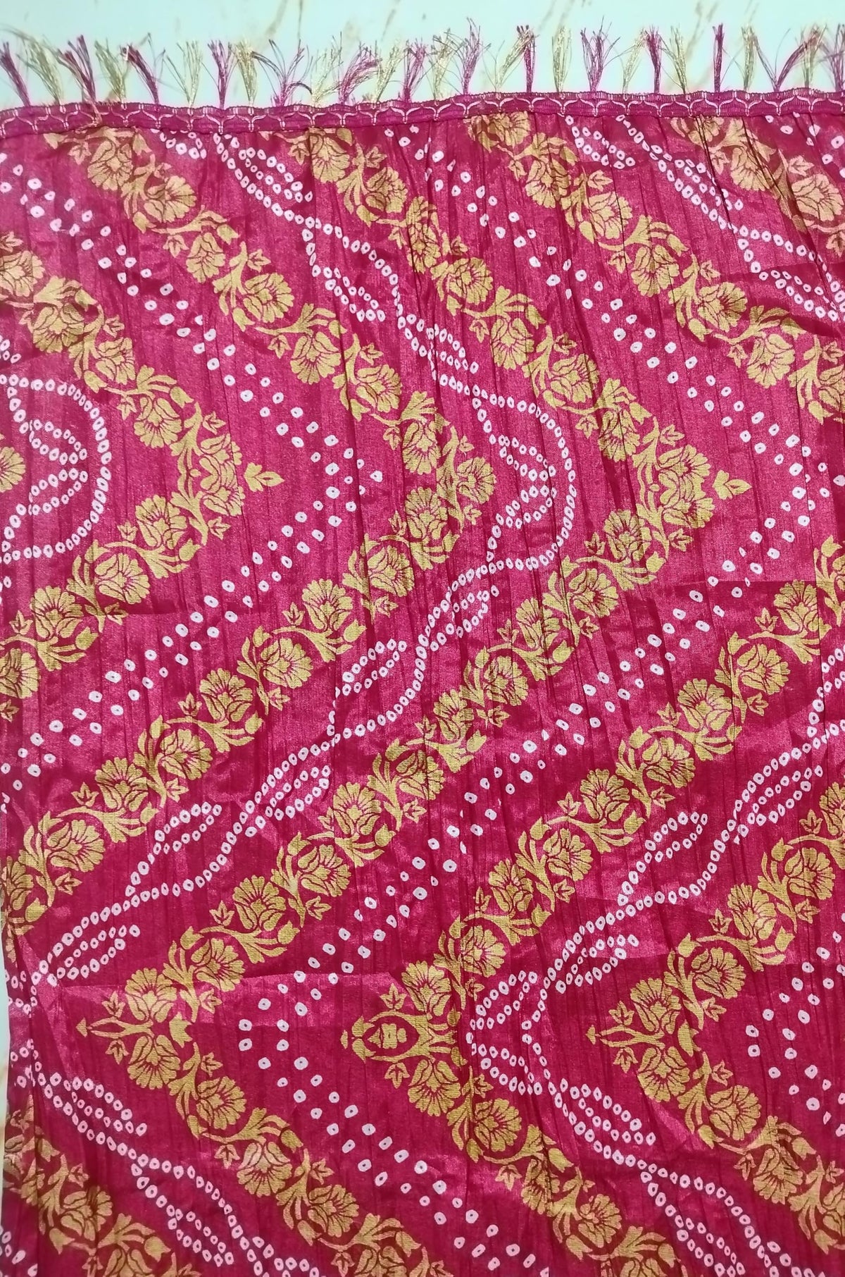 Chinnon Bandhani Dupatta for Women | Pink - view 5