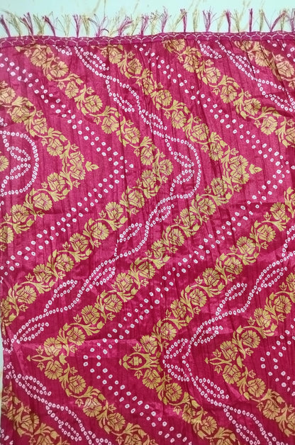 Chinnon Bandhani Dupatta for Women | Pink - view 5