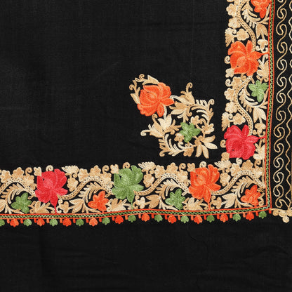 Women Aari Embroidered Stole | Black - view 2