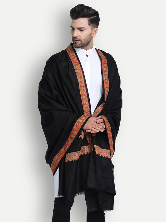 Traditional Lohi with Fine Needle Kashmiri Border | Large Size