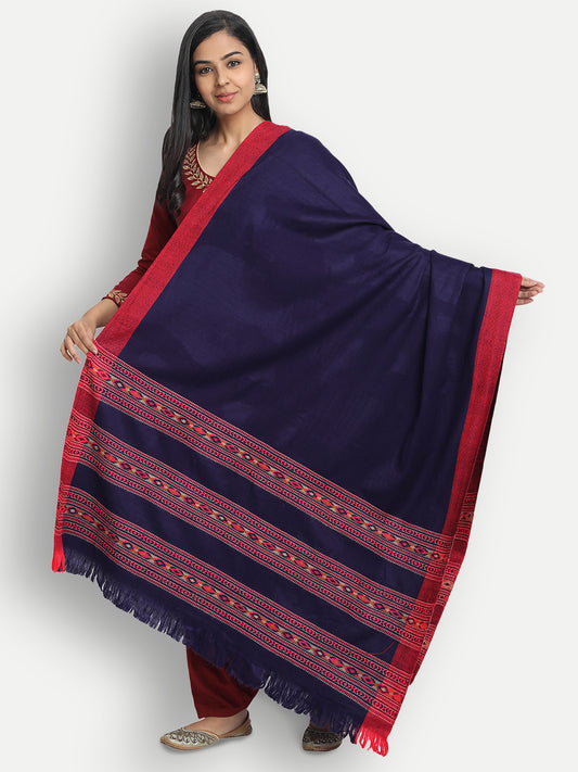 Kullu Stripes Himalayan Shawl | Blue