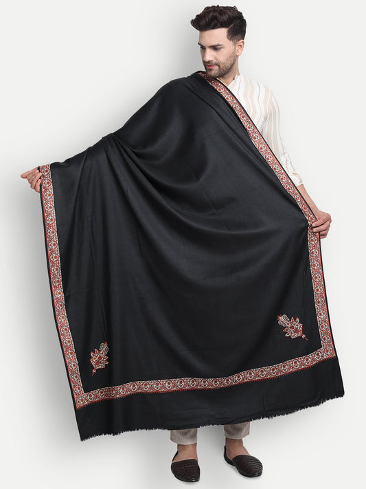 Traditional Lohi with Fine Needle Kashmiri Border | Large Size